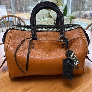 Coach rogue 1941 exotic butterscotch tan purse handbag satchel leather fair